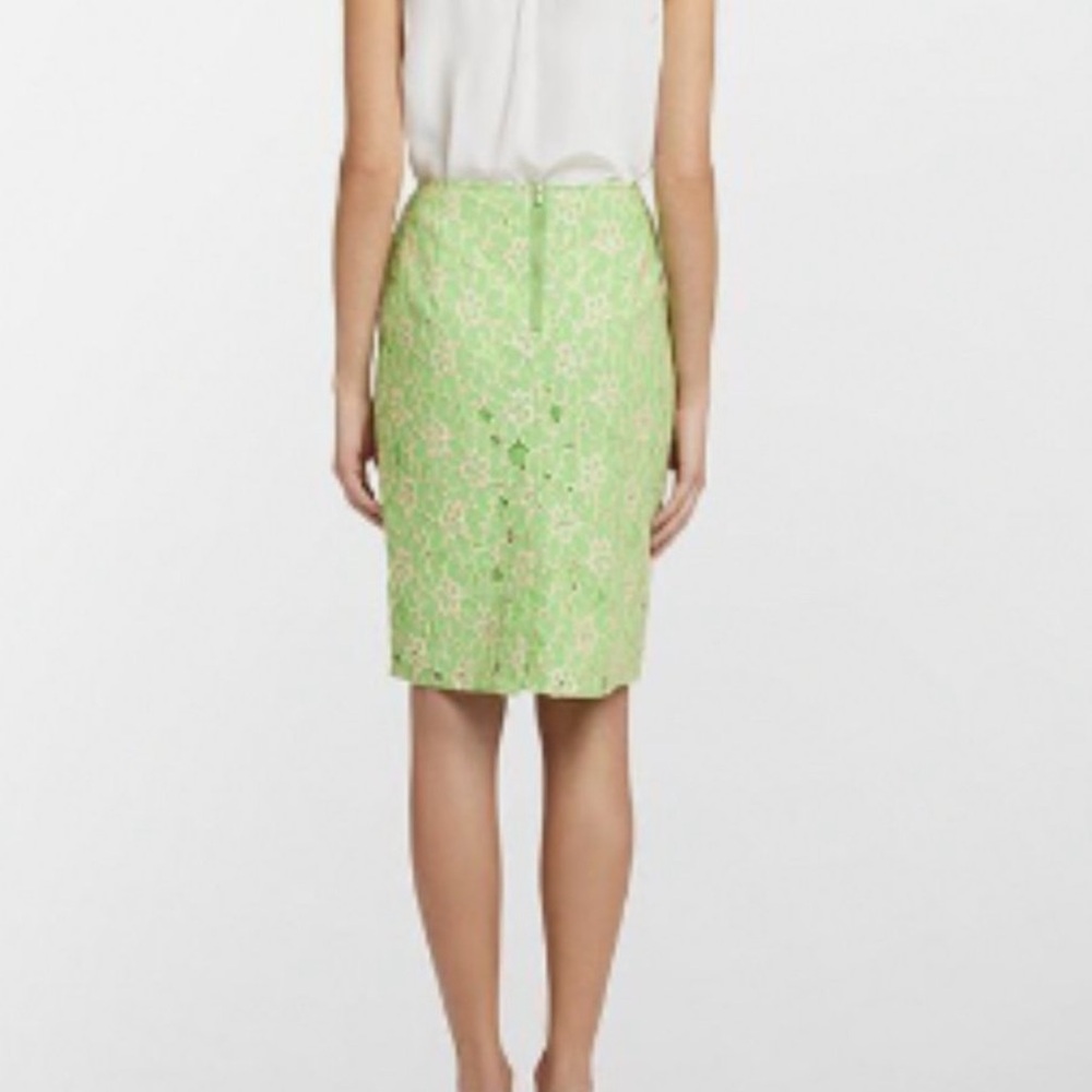 Lilly Pulitzer Hyacinth Two-Tone Lace Pencil Skirt - Picture 2 of 7